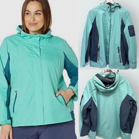 Free Country Jackets & Blazers - 090 Free Country | EUC Women’s Hooded 3-In-1 Water-Resistant Jacket (size 2XL)